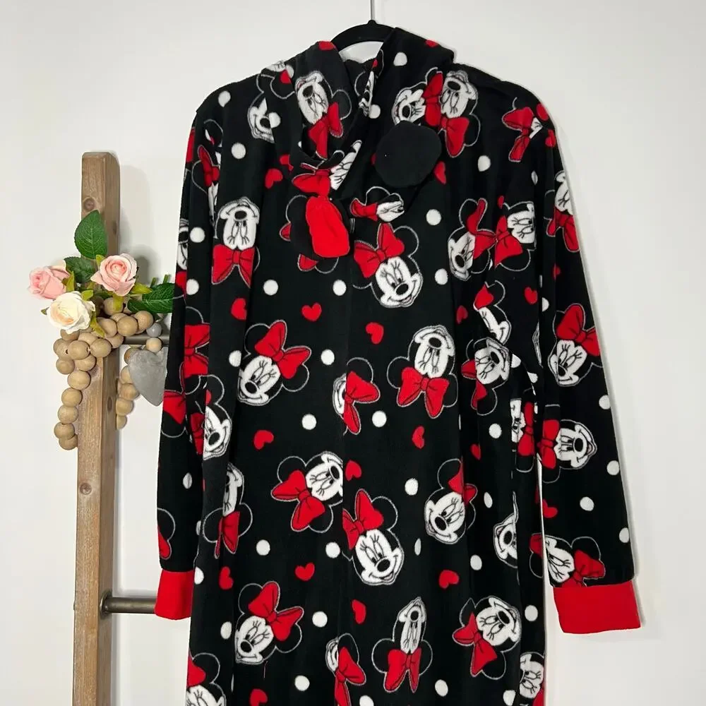 Disney Minnie Mouse Sleep Jumper Zip Up Size X Large - Picture 4 of 8